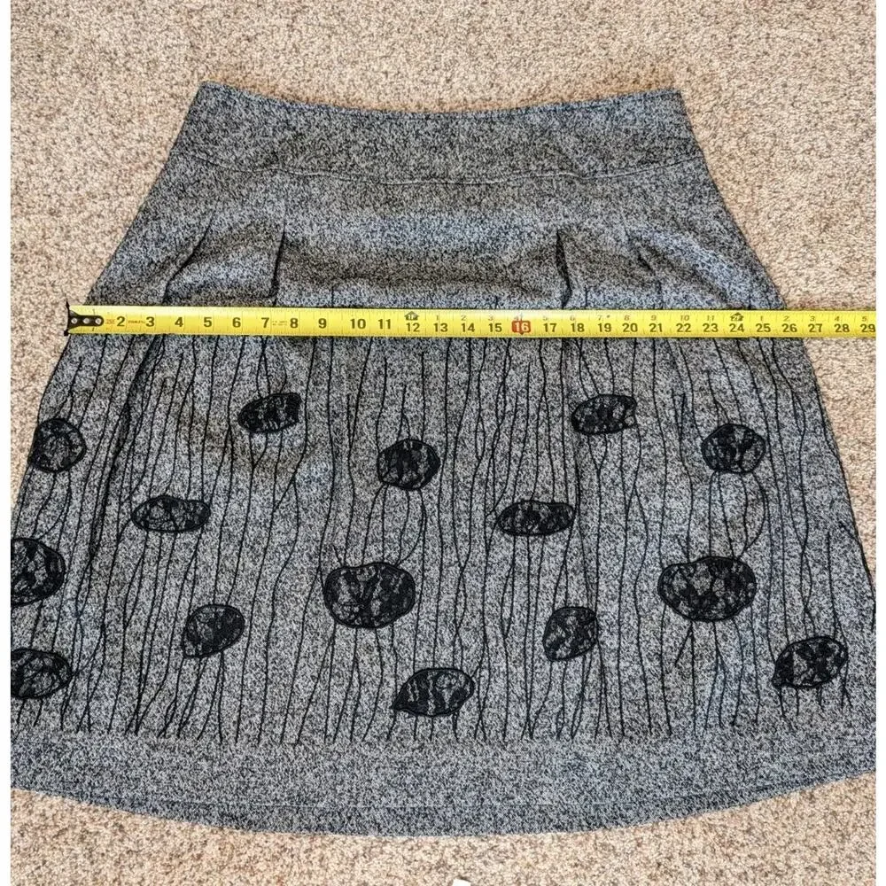 Per Se Women's Gray Black Wool Blend Tweed 2 Piece Skirt Suit Size US 16 UK 18 - Picture 9 of 16